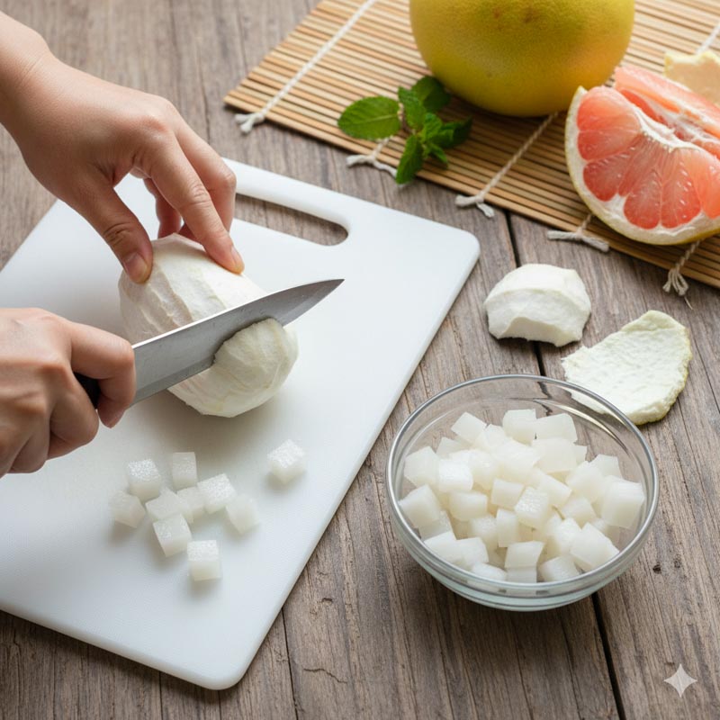 Cách làm vỏ bưởi sấy dẻo thơm ngon, ăn là ghiền!