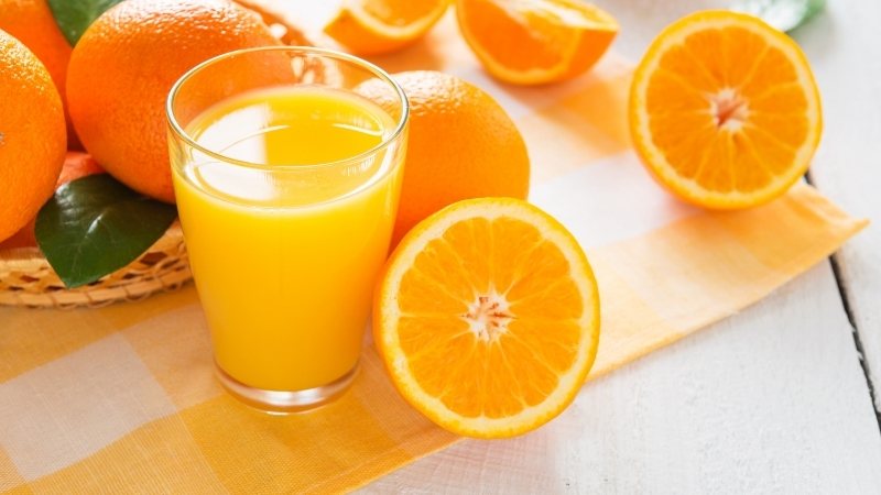 lượng calo trong một ly nước cam