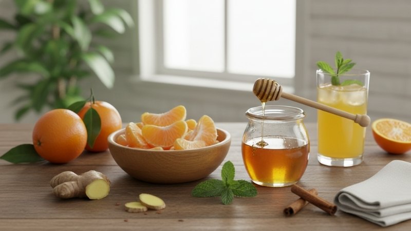 Giảm cân bằng cam và mật ong