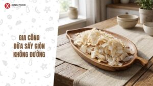 Gia công dừa sấy giòn